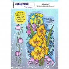 IndigoBlu A5 Rubber Mounted Stamp Gladioli | Set of 3