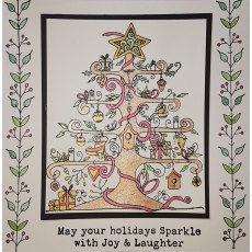 IndigoBlu A5 Rubber Mounted Stamp Magical Christmas Tree | Set of 6