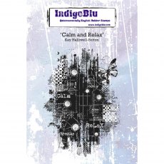 IndigoBlu A6 Rubber Mounted Stamp Calm and Relax