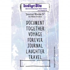 IndigoBlu A6 Rubber Mounted Stamp Journal Words IV | Set of 8