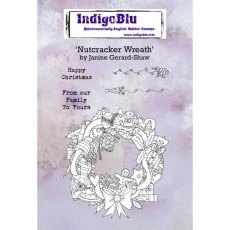 IndigoBlu A6 Rubber Mounted Stamp Nutcracker Wreath | Set of 5