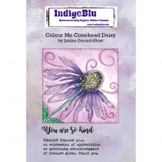 IndigoBlu A6 Rubber Mounted Stamp Colour Me Conehead Daisy | Set of 3