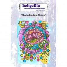 IndigoBlu A6 Rubber Mounted Stamp Rhododendron Flower Background