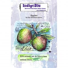 IndigoBlu A6 Rubber Mounted Stamp Apples | Set of 2