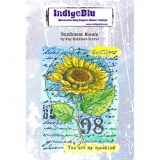 IndigoBlu A6 Rubber Mounted Stamp Sunflower Bloom