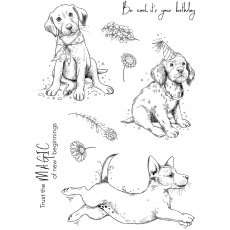 Pink Ink Designs Clear Stamp Puppy | Set of 9