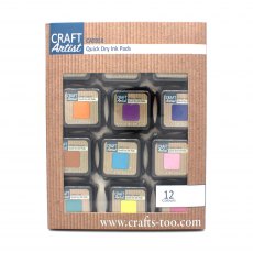 Craft Artist Quick Dry Ink Pads | Set of 12