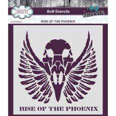 Creative Expressions Stencils By Andy Skinner Rise Of The Phoenix | 8 x 8 inch