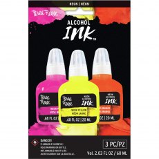 Brea Reese Alcohol Ink Set Neon Pink/Neon Yellow/Neon Orange | Set of 3