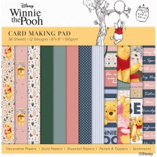 Disney Winnie the Pooh 8 x 8 inch Card Making Pad | 36 sheets