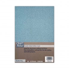 Craft Artist A4 Double Sided Glitter Card Baby Blue | 10 sheets