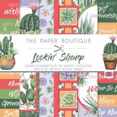 The Paper Boutique Lookin Sharp 8 x 8 inch Embellishments Pad | 36 sheets