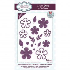 Sue Wilson Craft Dies Finishing Touches Collection Pierced Layered Flowers | Set of 14