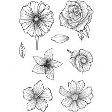 Creative Expressions Helen Colebrook Clear Stamp Set Beautiful Bouquet | Set of 8