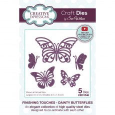 Sue Wilson Craft Dies Finishing Touches Collection Dainty Butterflies | Set of 5