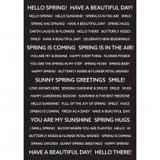 Creative Expressions Wordies Sentiment Sheets Hello Spring | A5