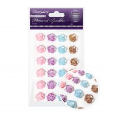 Hunkydory Diamond Sparkles Gemstones Pearl Roses Pastel | Pack of 24