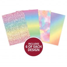 Hunkydory Essential Paper Packs Rainbow Rays | 24 sheets