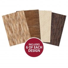 Hunkydory Essential Paper Packs Woodgrains | 24 sheets