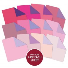 Hunkydory Duo Colour 8 x 8 inch Paper Pad Pinks & Purples | 48 sheets
