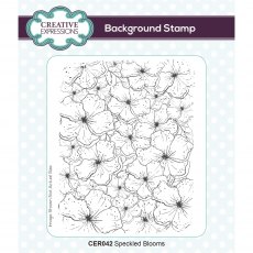 Creative Expressions Rubber Stamp Speckled Blooms