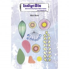 IndigoBlu A6 Rubber Mounted Stamp Mid Mod | Set of 10