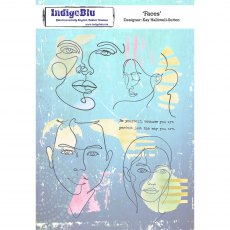 IndigoBlu A5 Rubber Mounted Stamp Faces | Set of 6