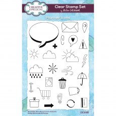 Creative Expressions Helen Colebrook Clear Stamp Planner Icons | Set of 25