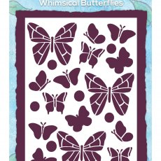 Creative Expressions Stencil by Helen Colebrook Whimsical Butterflies | 8  x 6 inch