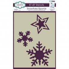 Creative Expressions Companion Colouring Stencil Snowflake Sparkle | 6 x 8 inch