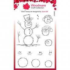 Woodware Clear Stamps Bubble Snowmen | Set of 14