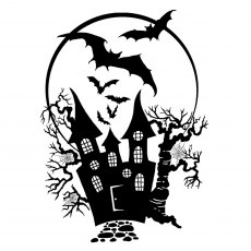 Woodware Clear Stamps Haunted House