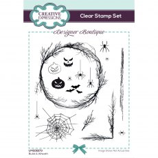 Creative Expressions Designer Boutique Clear Stamps Build A Wreath | Set of 16