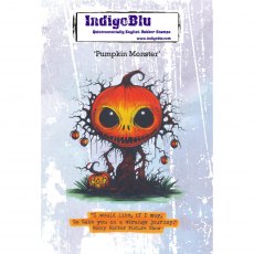 IndigoBlu A6 Rubber Mounted Stamp Pumpkin Monster | Set of 2