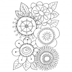 Woodware Clear Stamps Petal Doodles All Bunched Up