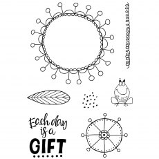 Woodware Clear Stamps Petal Doodles It's a Gift | Set of 7