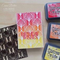 Sue Wilson Craft Dies Mini Expressions Collection Art Deco Birthday Wishes