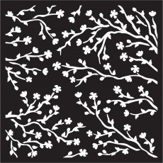 Creative Expressions Stencil by Jamie Rodgers Blossoming Branch | 6 x 6 inch