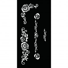 Creative Expressions Stencil by Jamie Rodgers Entwined Rose | 4 x 8 inch