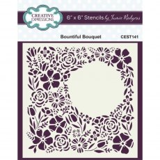 Creative Expressions Stencil by Jamie Rodgers Bountiful Bouquet | 6 x 6 inch