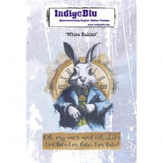IndigoBlu A6 Rubber Mounted Stamp White Rabbit | Set of 2