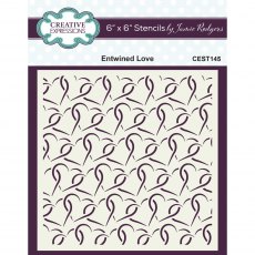 Creative Expressions Stencil by Jamie Rodgers Entwined Love | 6 in x 6 inch