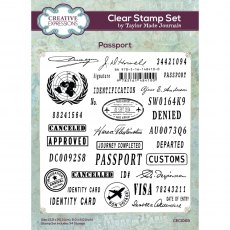 Creative Expressions Taylor Made Journals Clear Stamp Set Passport | Set of 33
