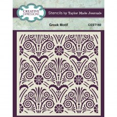 Creative Expressions Stencil by Taylor Made Journals Greek Motif | 6 x 6 inch