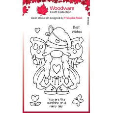 Woodware Clear Stamps Butterfly Norma | Set of 6