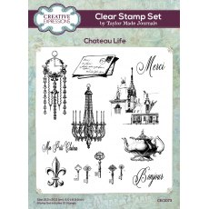 Creative Expressions Taylor Made Journals Clear Stamp Set Chateau Life | Set of 12