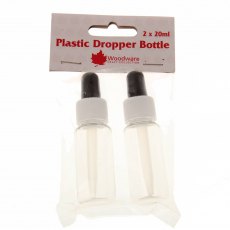 Woodware Plastic Dropper Bottles | Pack of 2