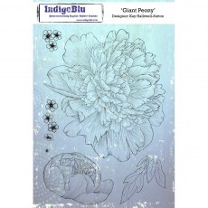 IndigoBlu A5 Rubber Mounted Stamp Giant Peony | Set of 5