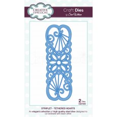 Sue Wilson Craft Dies Striplet Collection Tethered Hearts | Set of 2