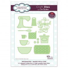 Sue Wilson Craft Dies Necessities Collection Baked with Love | Set of 13